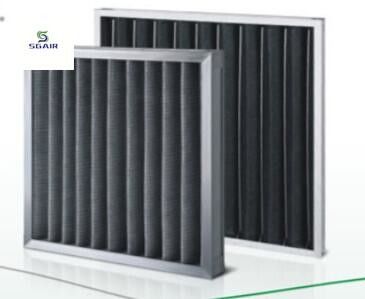 Galwanizowana siatka aluminiowa siatka aktywowany węgiel filtry powietrza pleated można złożyć