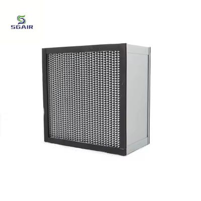 Filtr powietrza o wysokiej temperaturze z aluminiowej folii przegrody z ramą SS o średnicy 1,5-2 mm