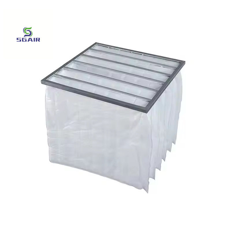 Włókno szklane Aluminium Filter worek H14 z dobrą sztywność i odporność na ciepło