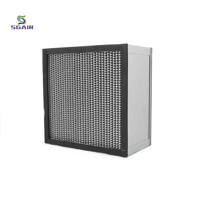 Filtr powietrza o wysokiej temperaturze z aluminiowej folii przegrody z ramą SS o średnicy 1,5-2 mm